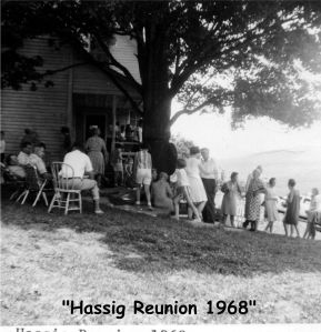 Hassig Family Reunion 1968 casual Francis Place
